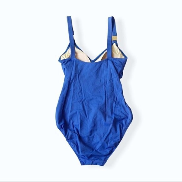 Liz Claiborne Y2K One Piece Swimsuit Blue Size 8 - Picture 6 of 8